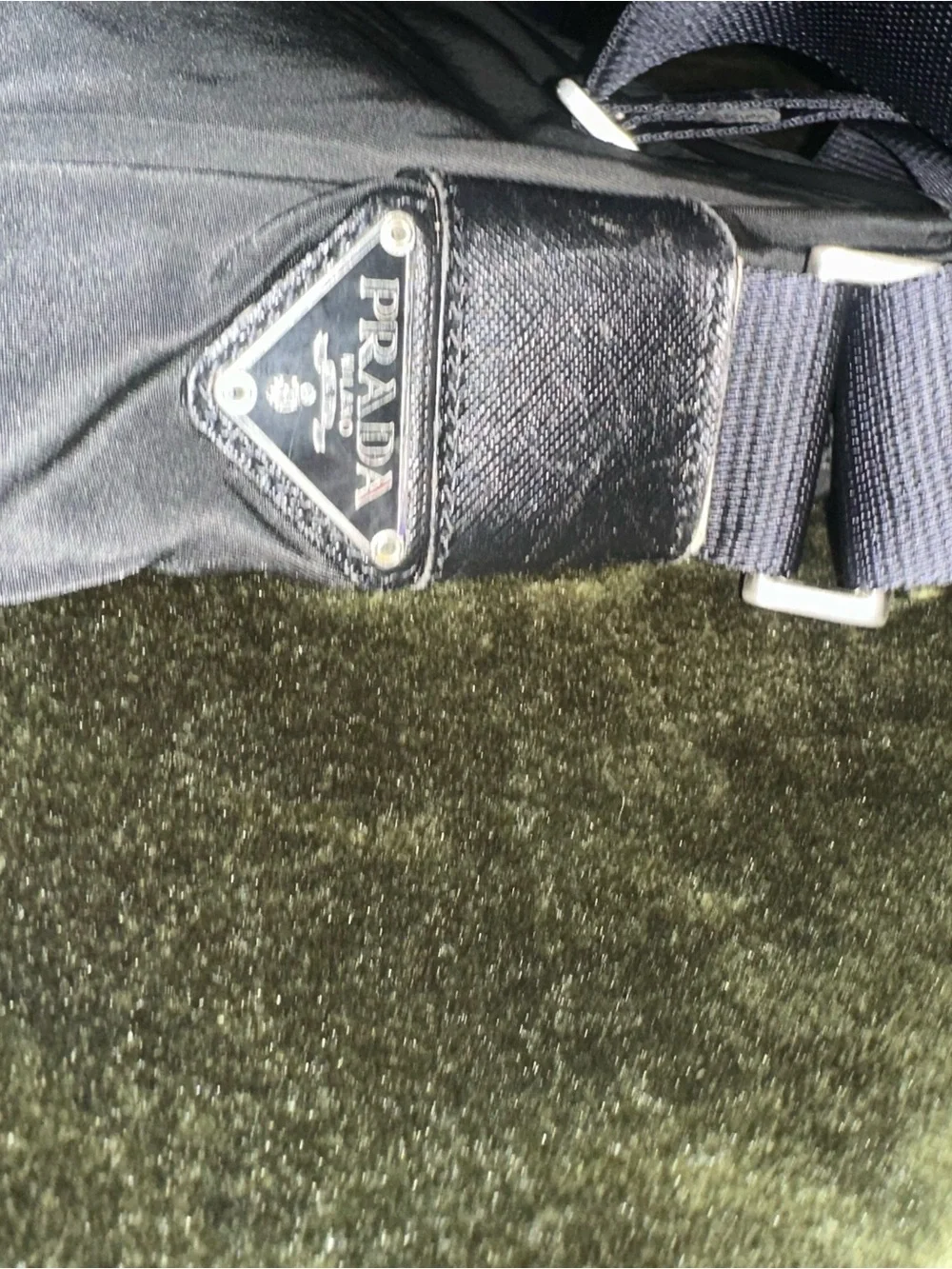Prada Black Nylon Messenger Crossbody Bag